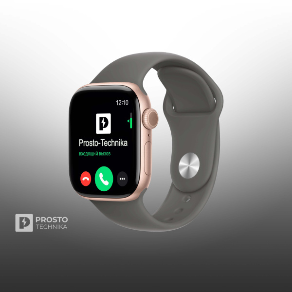 Apple Watch S11 46mm Rose Gold Sport Band Stone Gray M/L